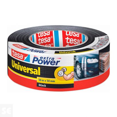 Cinta Adhesiva Extra Power 56389 negro Encelofanada 50 m x 50 mm