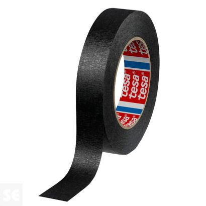 Cinta Tesakrepp Papel Rugosa Negro 19 mm x 50 m Rollo