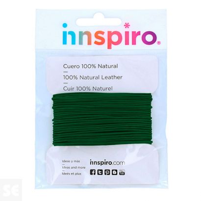 Cordón Cuero Natural Verde 2,0mm. 5m. 230806