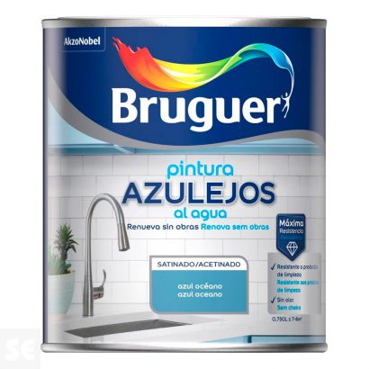 Esmalte Azulejos Agua Satinado Azul Oceano 0,75 L