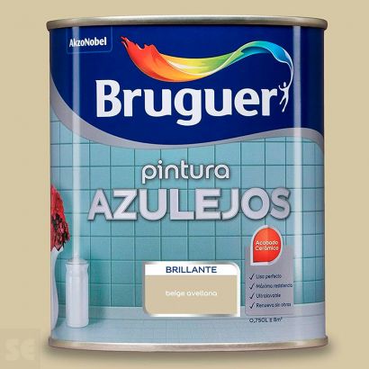 Esmalte Azulejos Agua Brillante Beige Avellana 750 ml