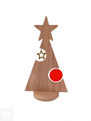 Abeto Navidad de Madera 35cm (alto)