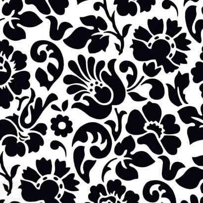 Vinilo Adhesivo Decorado Baroko Negro de 45cm x 2 mt