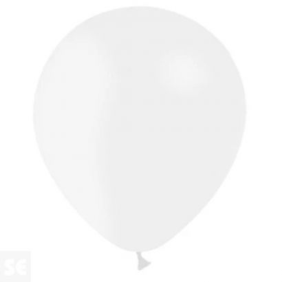 Globo Látex Bolsa 10 Metalizados Blanco 30 cm