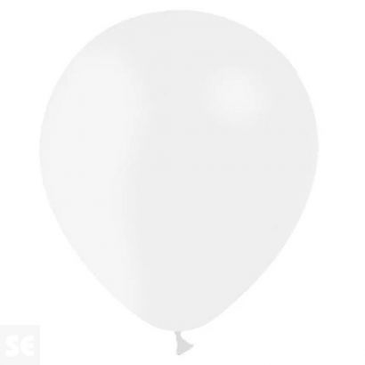 Globo Látex Bolsa 10 Pastel Blanco 30 cm