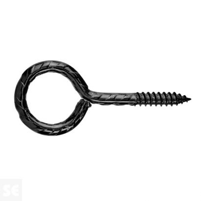 Hembrilla Cerrada Madera Negra 4,0x40x20 mm (4 uds.)