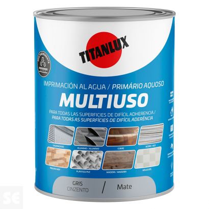Titanlux Imprimacion Multiuso al Agua Gris 750 ml