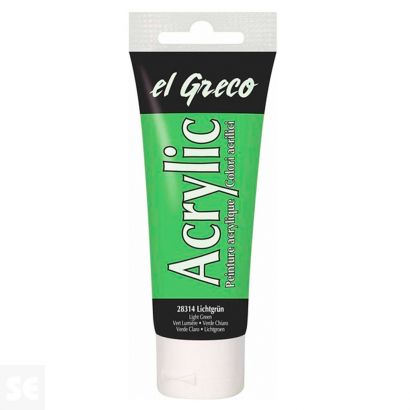 Pintura el Greco Verde Claro Acrílica 75ml