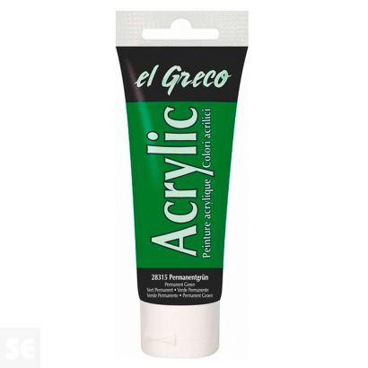 Pintura el Greco Permanente Verde Acrílica 75ml