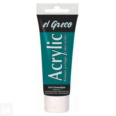 Pintura el Greco Verde Viridian Acrílica 75ml