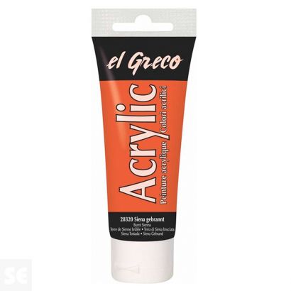 Pintura el Greco Siena Tostado Acrílica 75ml