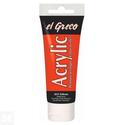 Pintura el Greco Marrón Rojizo Acrílica 75ml