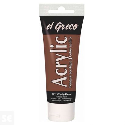 Pintura el Greco Vandyke Marrón Acrílica 75ml