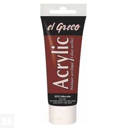 Pintura el Greco Sombra Cruda Acrílica 75ml