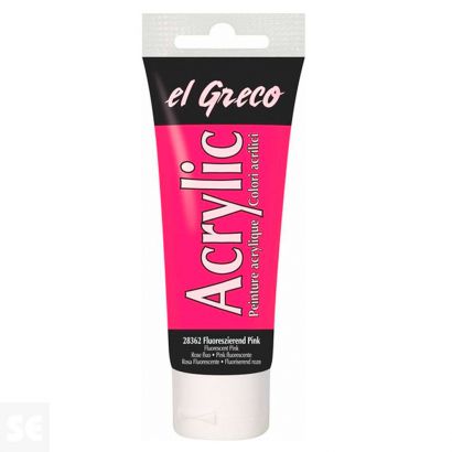 Pintura el Greco Rosa Fluor Acrílica 75ml