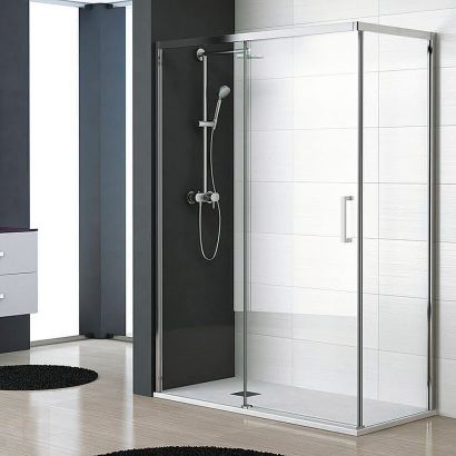 Mampara Ducha Entrada Frontal Liso Lyon Amortiguado 96-98,5