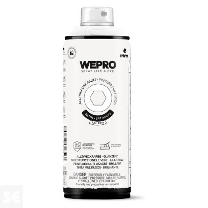 Pintura Mtn Wepro Solvent Blanco Iglú Satinado 400 ml