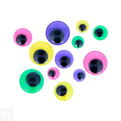 Ojos Móviles de Colores Adh Surtidas 64u. 97130