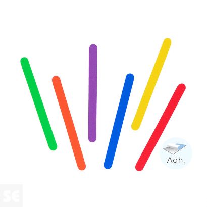 Palos de Polo de Goma Eva Adh 114x10x2mm. 100u. 98018