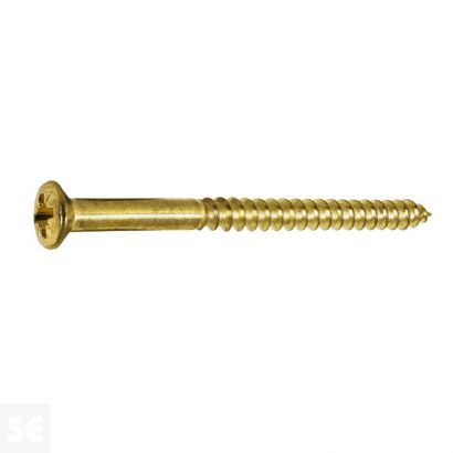 Tornillo de Pasador Madera Latón 4,5x60mm. (12u.)