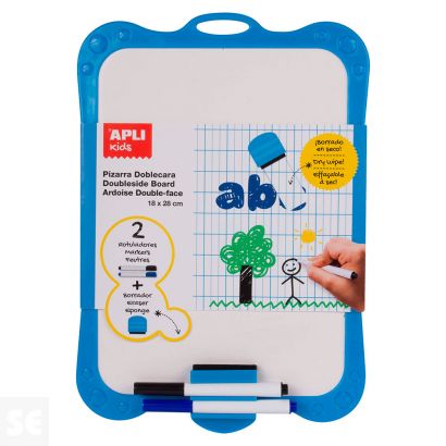 Pizarra Blanca de Doble Cara con Borrador