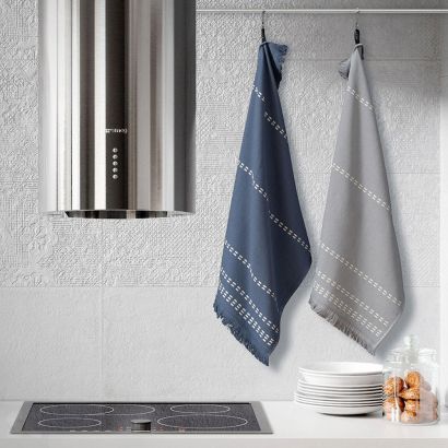 Paño Cocina Tuareg Gris / Azul 50x70 cm (2uds.)