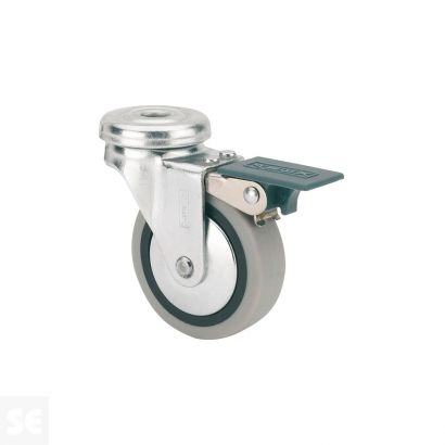 Rueda Giratoria C/Freno Goma Gris 601-050-5