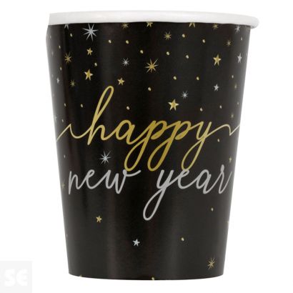 Vasos Papel Feliz Año Nuevo 266 ml 8 uds.