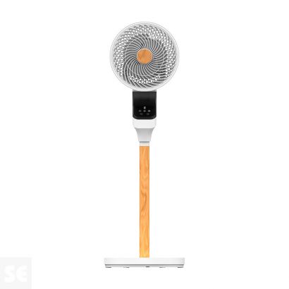 Ventilador Pie Bizancio 50w Blanco/Haya 95x30x30 cm Oscilante