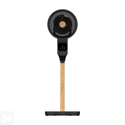 Ventilador Pie Bizancio 50w Negro/Haya 95x30x30 cm Oscilante