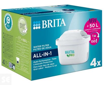 Pack Filtros Brita 4 Maxtra Pro All-In-1-4 Meses