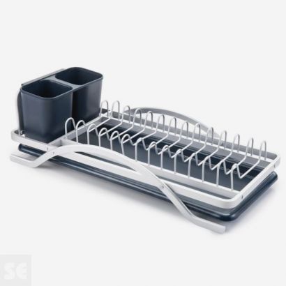 Escurridor Platos/Cubiertos Plástico/Aluminio 41x20cm.