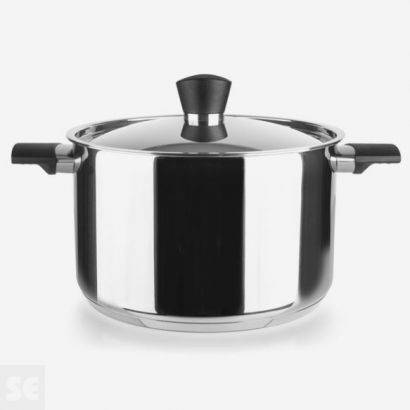 Olla con Tapa Apto Inducción Inoxidable 24cm.