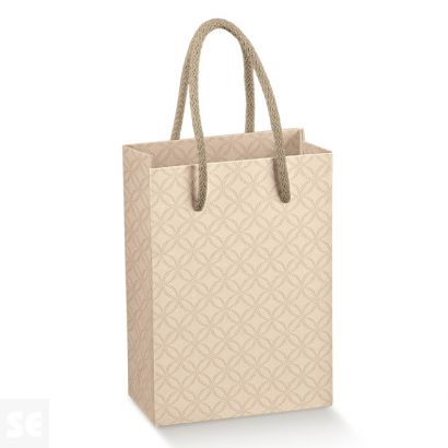 Bolsa con Cuerda Beige 16x7,5x23 cm | Servei Estació