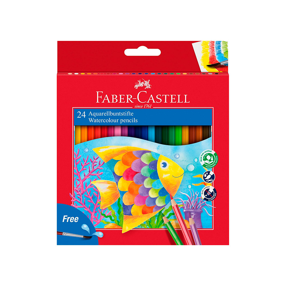 Ecolápices de Color Acuarelables Forma Hexagonal. 24u