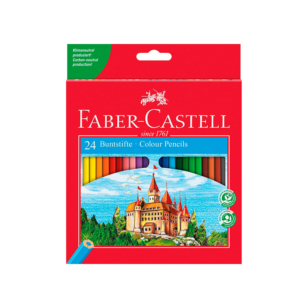 Ecolápices de Color Castillo Forma Hexagonal. 24u
