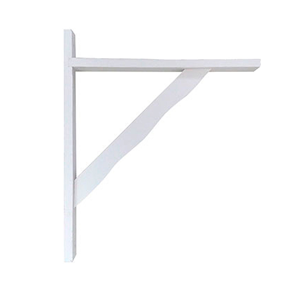 Escuadra Madera Rustic Blanco 28x32 Max 160kg 2un.