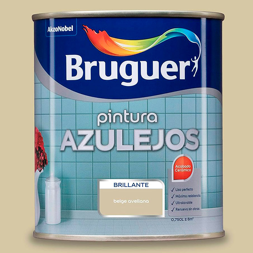 Esmalte Azulejos Agua Brillante Beige Avellana 750 ml