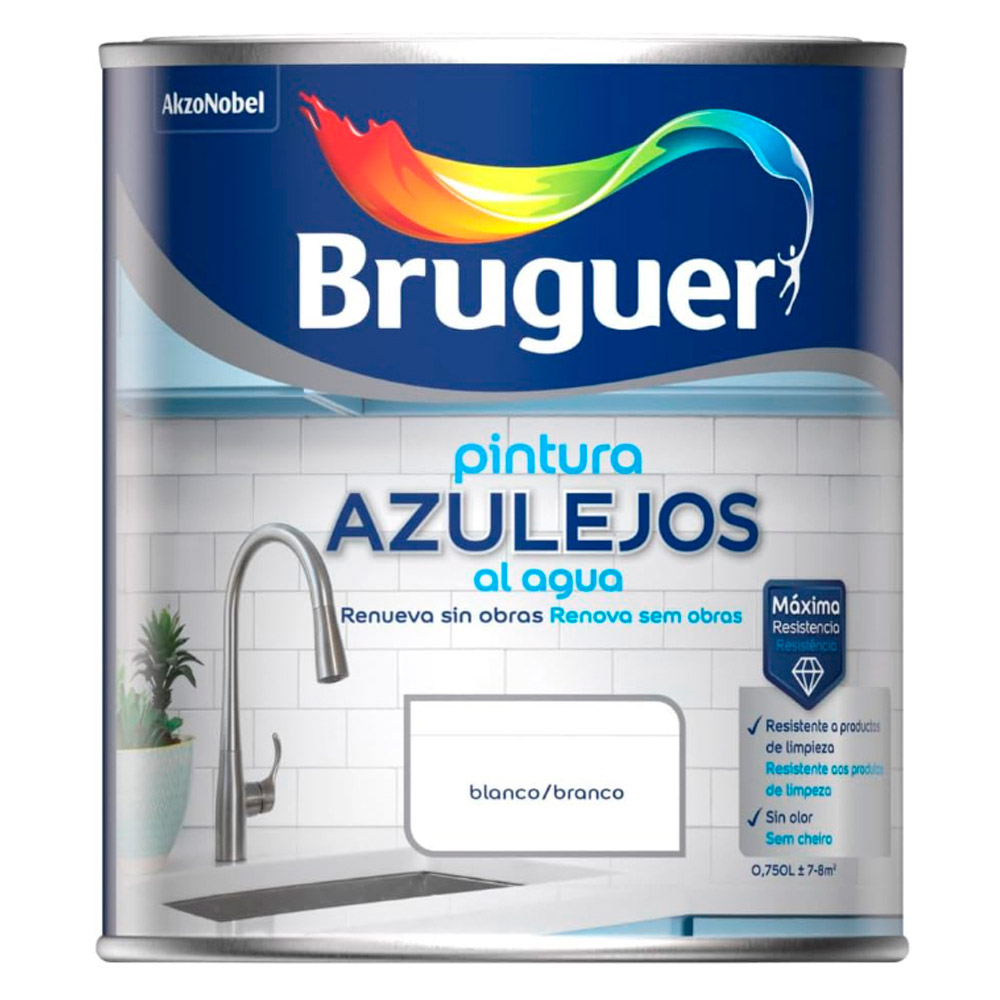 Esmalte Azulejos Agua Brillante Blanco 2,5l