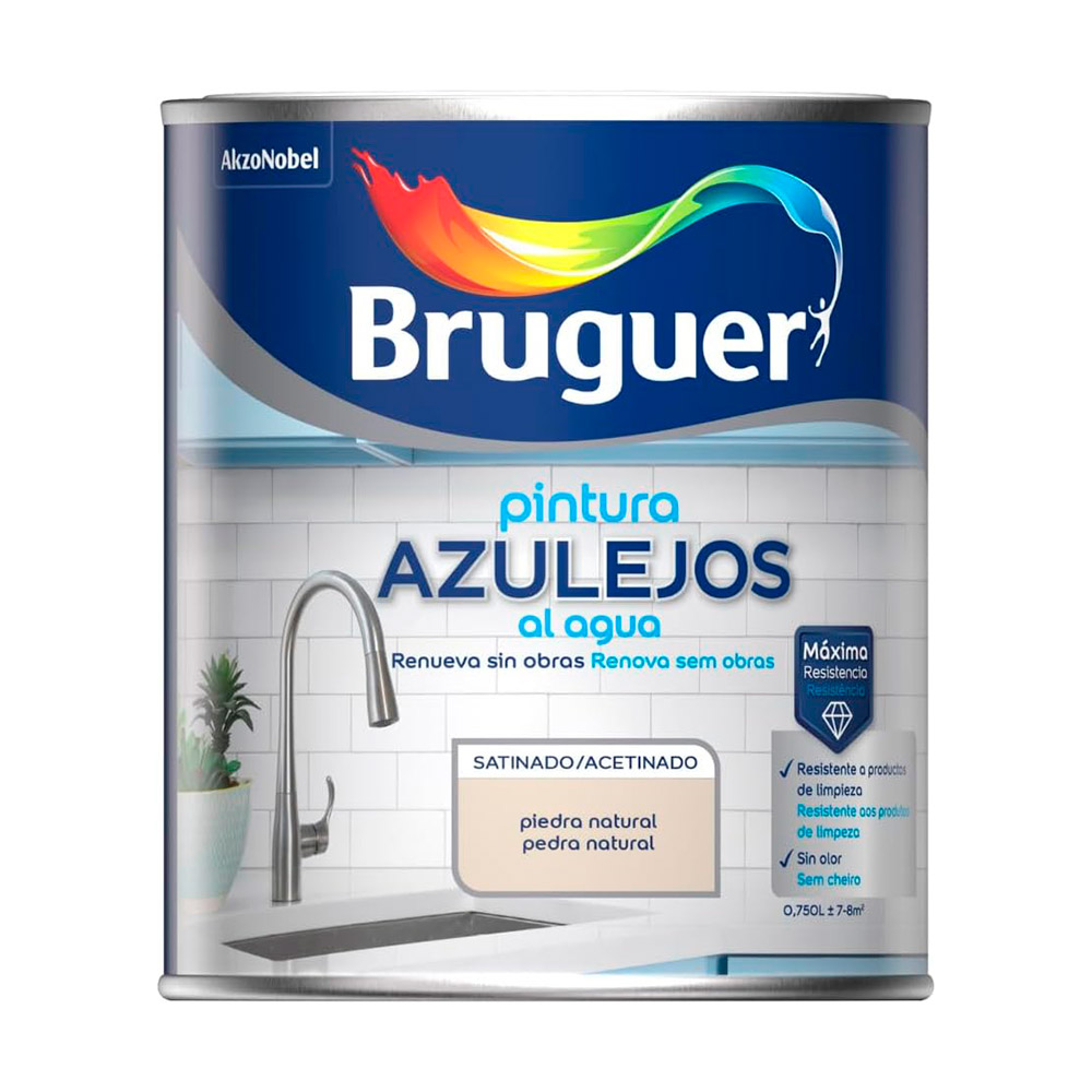 Esmalte Azulejos Agua Satinado Piedra Natura 0,75 l