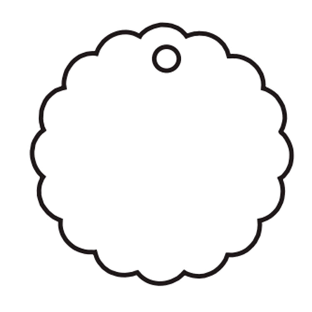 Taco Etiquetas Cartón Blanca Redondas 5 cm