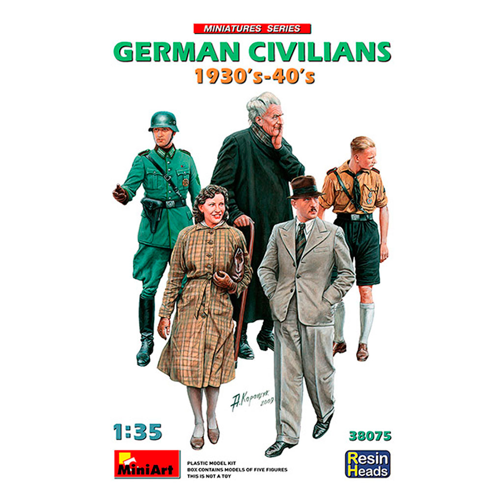 Figuras Civiles Alemanes 1930-40s. Cabezas de resina 1/35