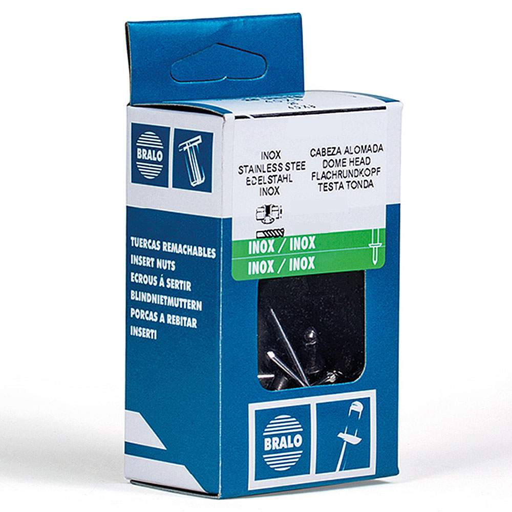 Minicaja Remaches  3,2x8 Inox-Inox