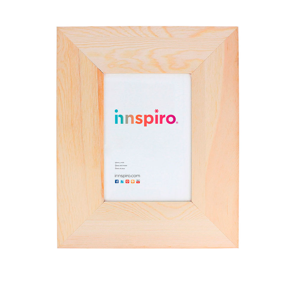 Marco Madera De Pino Macizo Con Trasera 6Cm Mold. 10x15Cm