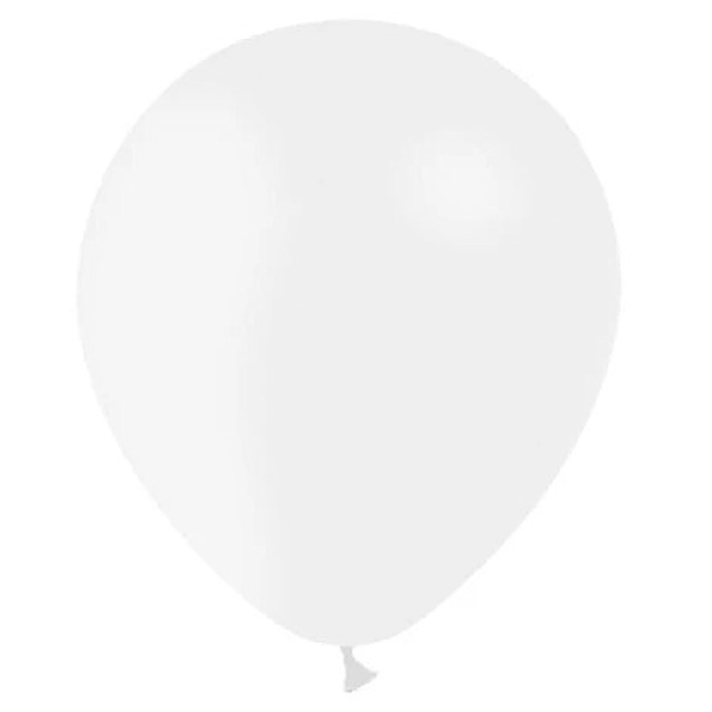 Globo Látex Bolsa 10 Pastel Blanco 30 cm