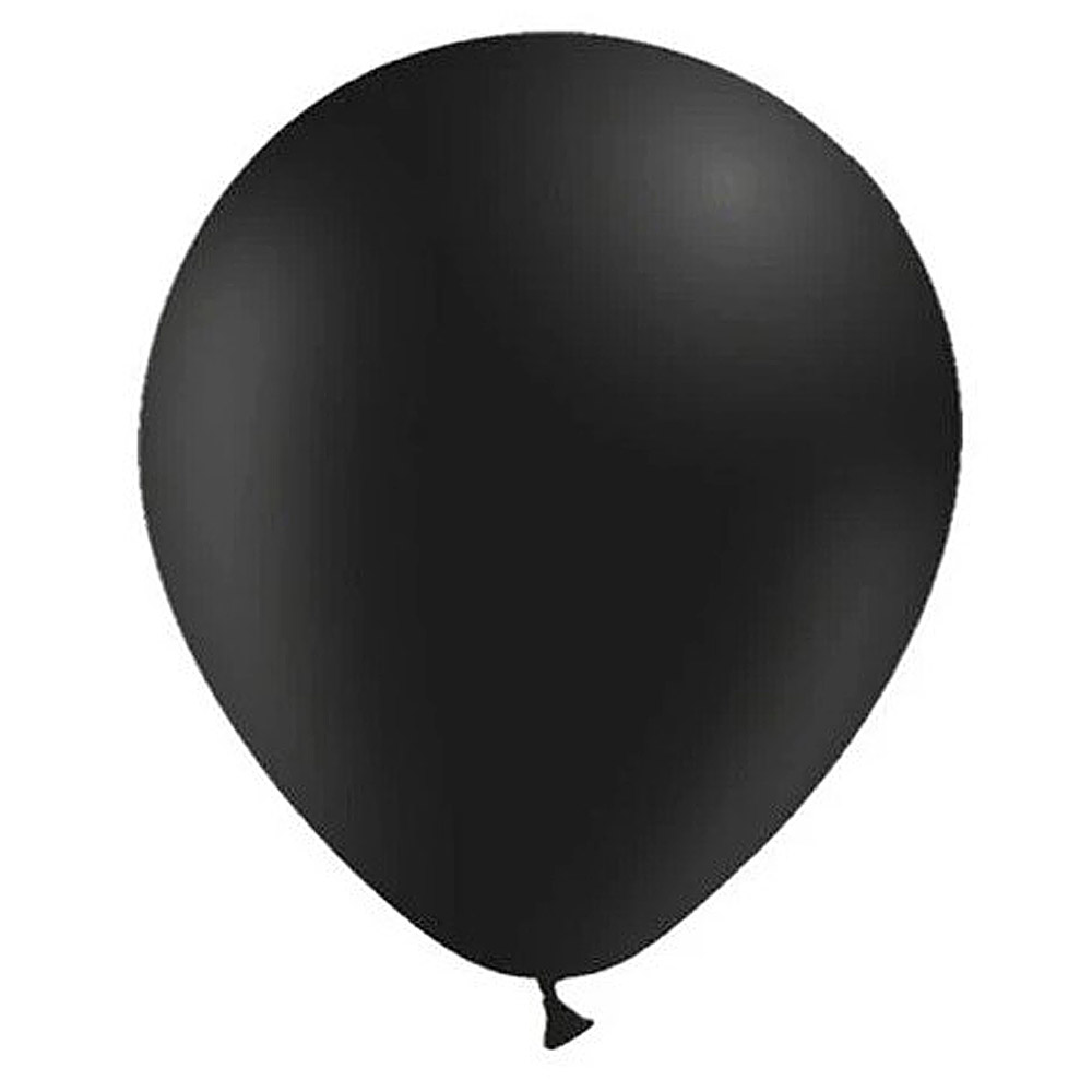 Globo Látex Bolsa 10 Pastel Negro 30 cm