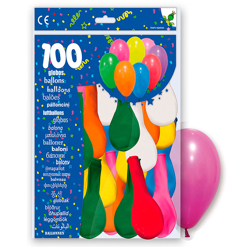 Globo Liso Surtido 100 uds.