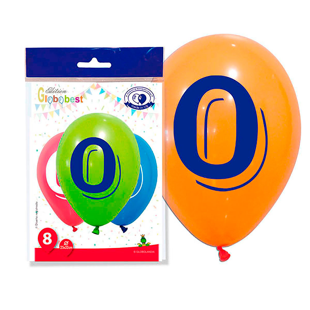 Globo Número 0 - 8 uds.