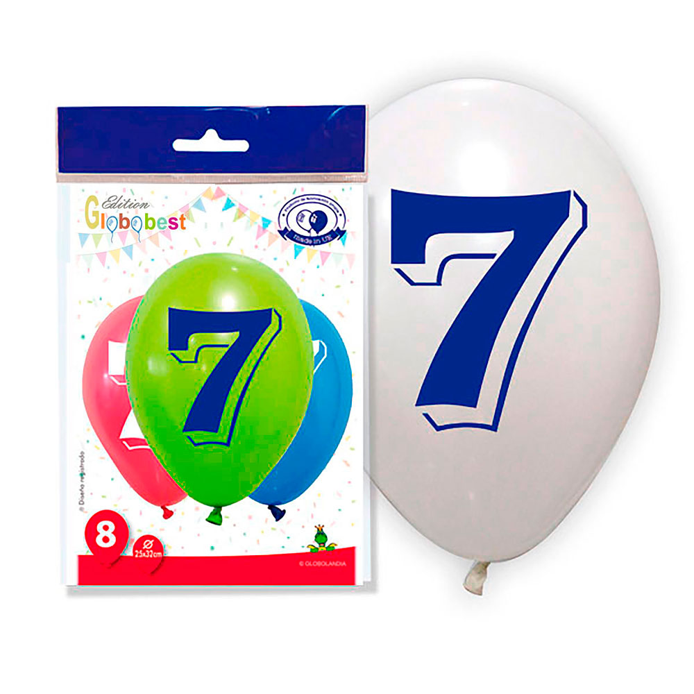 Globo Número 7 - 8 uds.