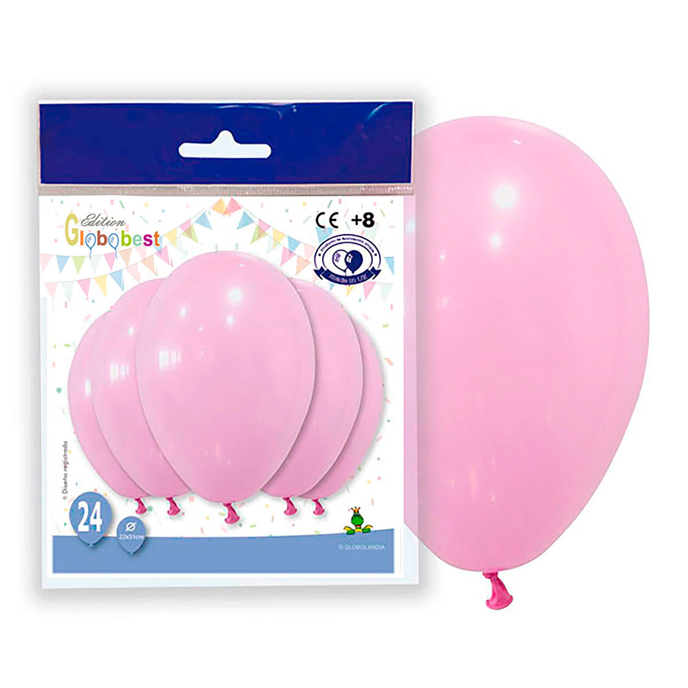 Globo Rosa 24 uds.